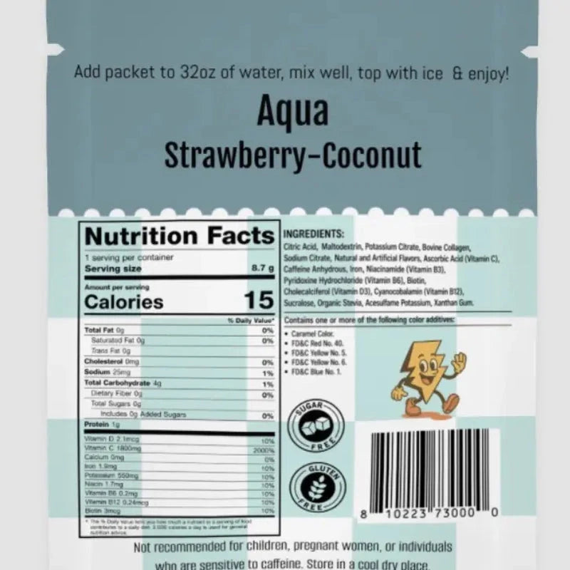 Caffeinated Flavored Water Powder Mix