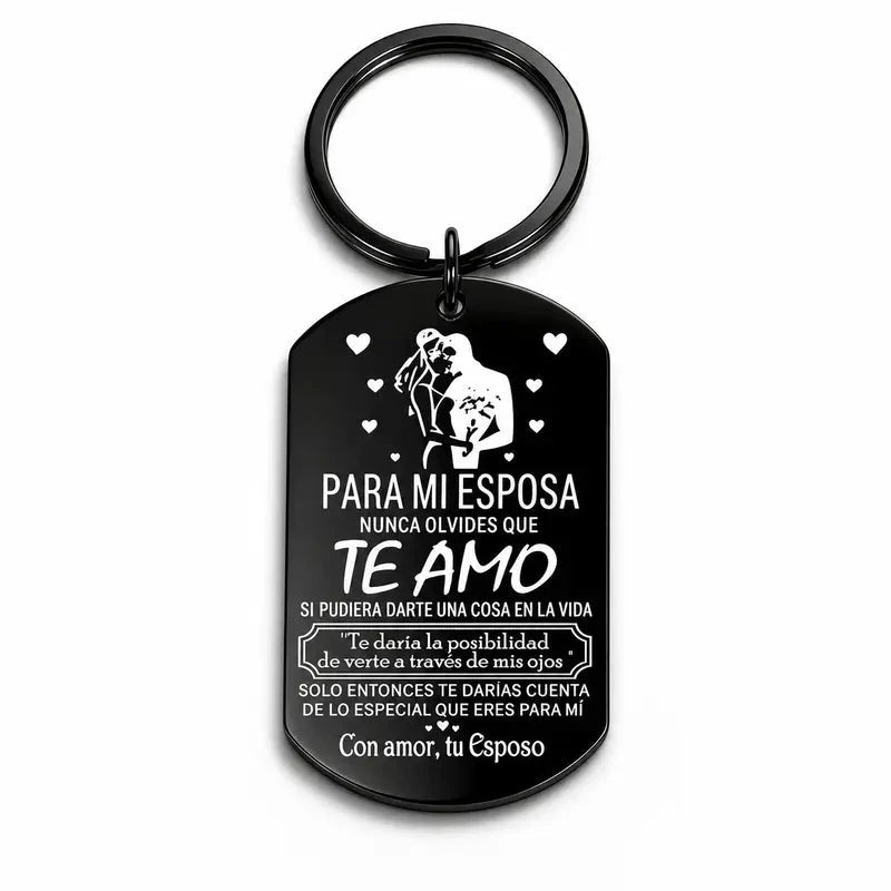 Romantic Stainless Steel Wife Keychain