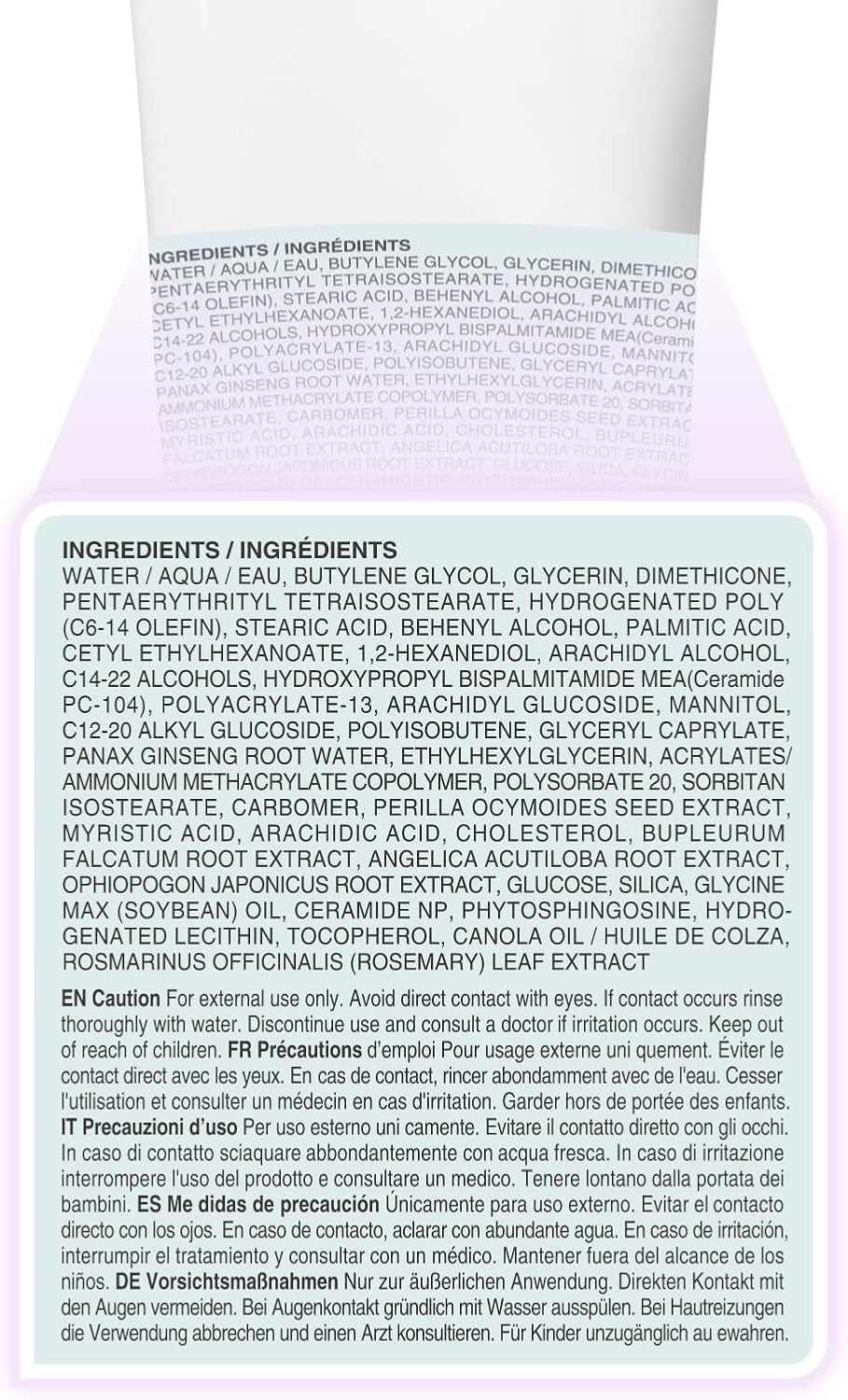 ILLIYOON Ceramida Ato Crema Concentrada 75Ml, Crema Hidratante Para Piel Seca Y Sensible, 100Hr Hidratación, Restauración De La Barrera De La Piel, Suave Para Bebés Y Adultos, Vegano, Sin Perfume