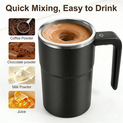 Rechargeable Auto Magnetic Coffee Mug with Digital Display, Electric Self Stirring Mug, Mixing Cup for Milk/Cocoa at Office/Kitchen/Travel Drinkware Tumbler,Valentine'S Day Gifts,The Best Gift for Your Partner